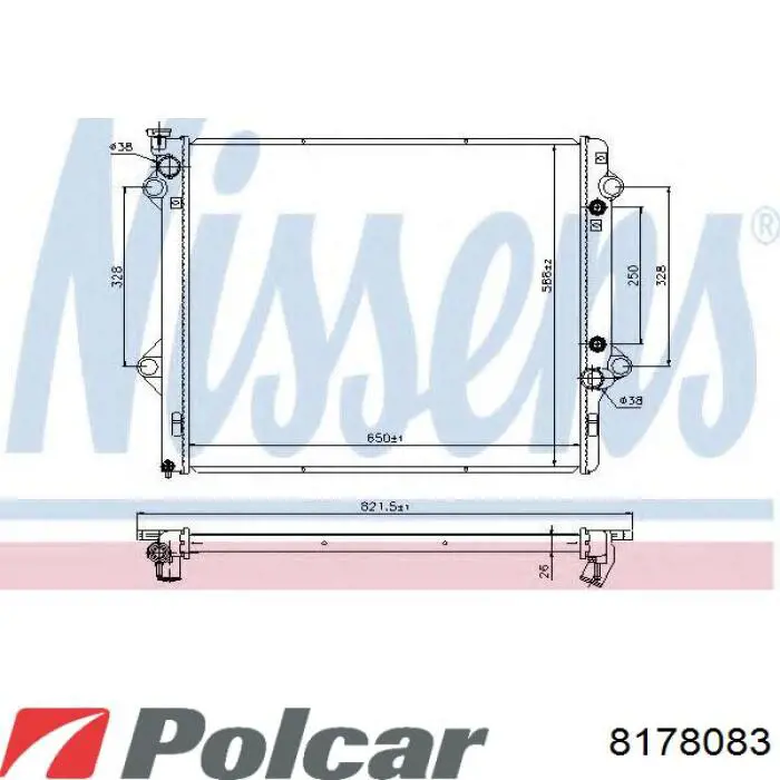 8178083 Polcar Радіатор охолодження двигуна
