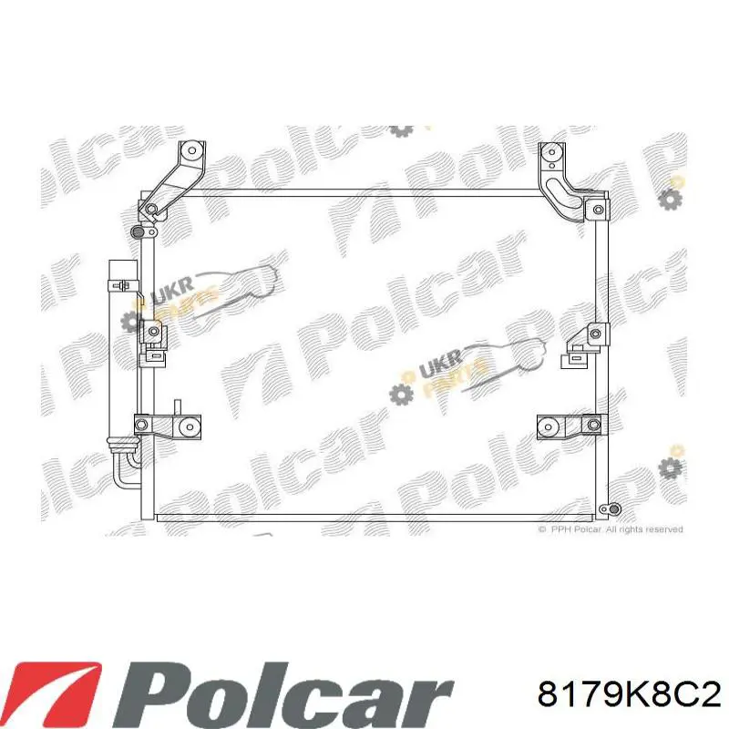 Конденсатор кондиціонера Polcar 8179K8C2 ціна, від 93.12 USD