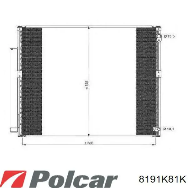 Радіатор кондиціонера 8191K81K Polcar