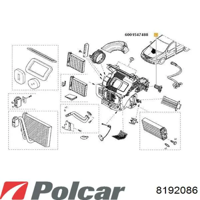 Радіатор 8192086 Polcar