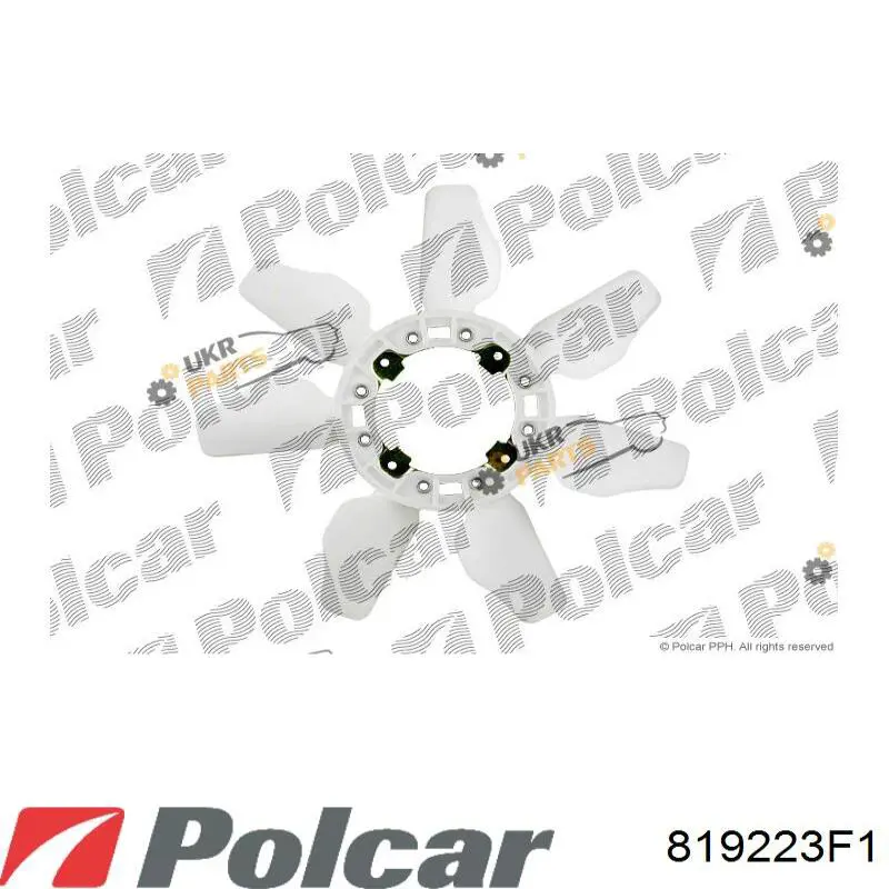 819223F1 Polcar Вентилятор / крильчатка радіатора охолодження