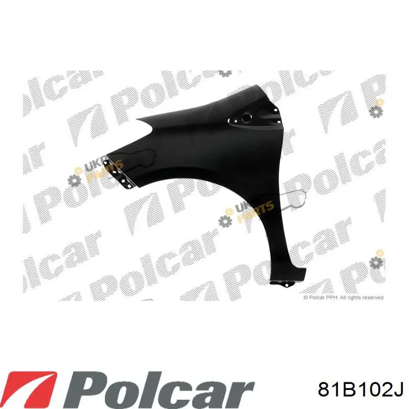 Крило переднє праве Polcar 81B102J ціна, від 39.99 USD