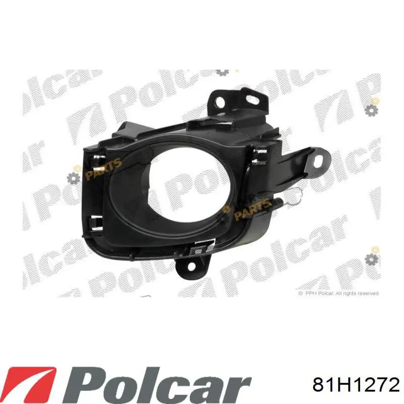 Решітка переднього бампера, права 81H1272 Polcar