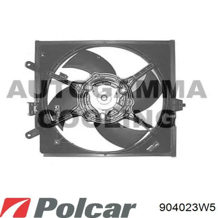 Дифузор радіатора охолодження, в зборі з двигуном і крильчаткою Polcar 904023W5 ціна, від 82.38 USD