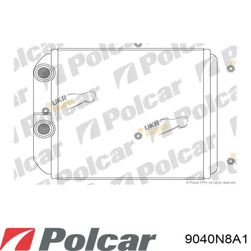 9040N8A1 Polcar Радіатор опалювача салону