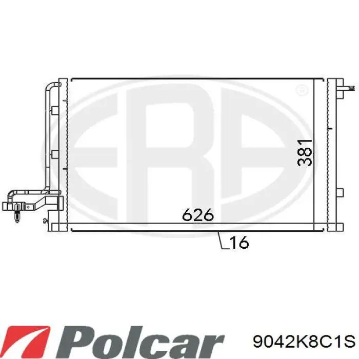 9042K8C1S Polcar радіатор кондиціонера