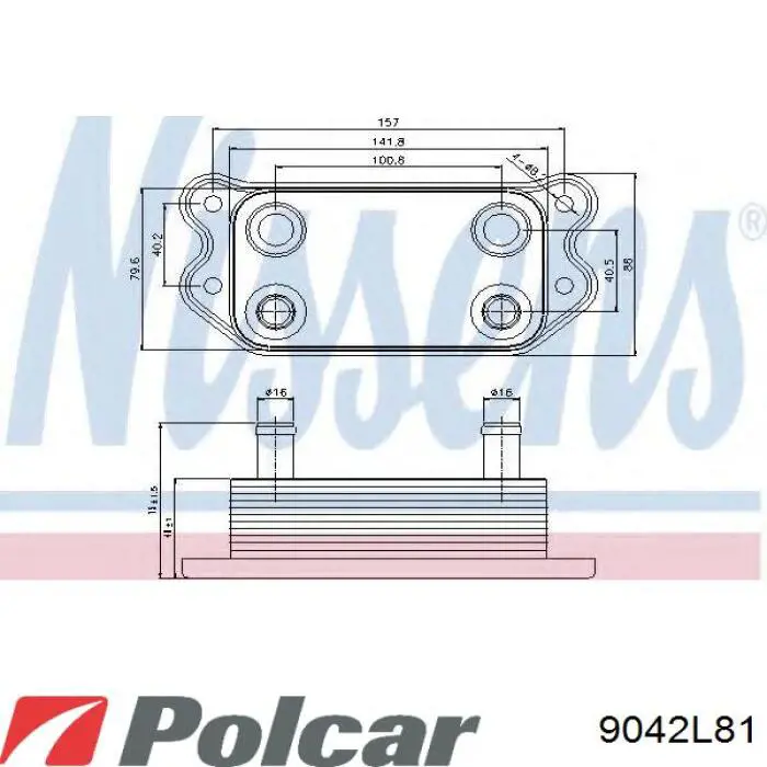 9042L81 Polcar радіатор масляний