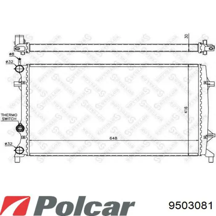 9503081 Polcar Радіатор охолодження двигуна