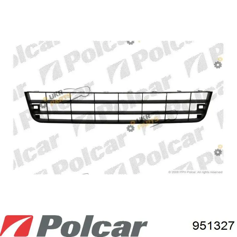 Решітка переднього бампера, центральна Polcar 951327 ціна, від 10.49 USD