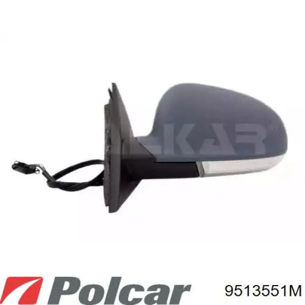 Купити 9513551M Polcar Скло дзеркала заднього виду, правого