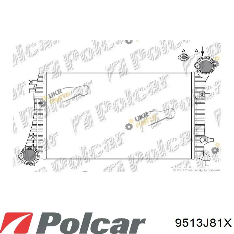 9513J81X Polcar радіатор интеркуллера