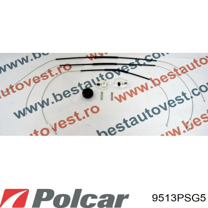 Купити 9513PSG5 Polcar Механізм стеклопідйомника водійських дверей