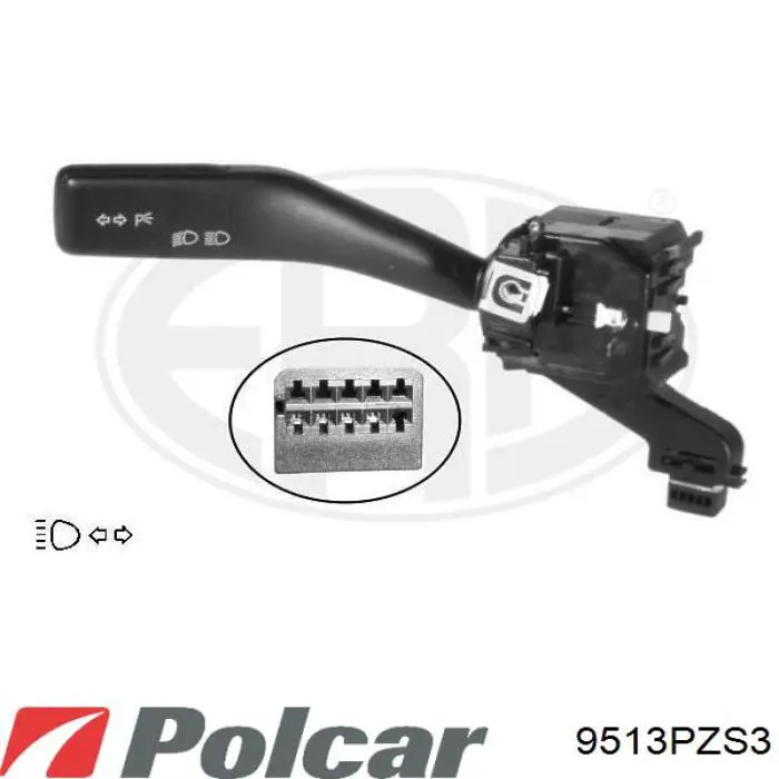 Перемикач підрульовий, лівий 9513PZS3 Polcar