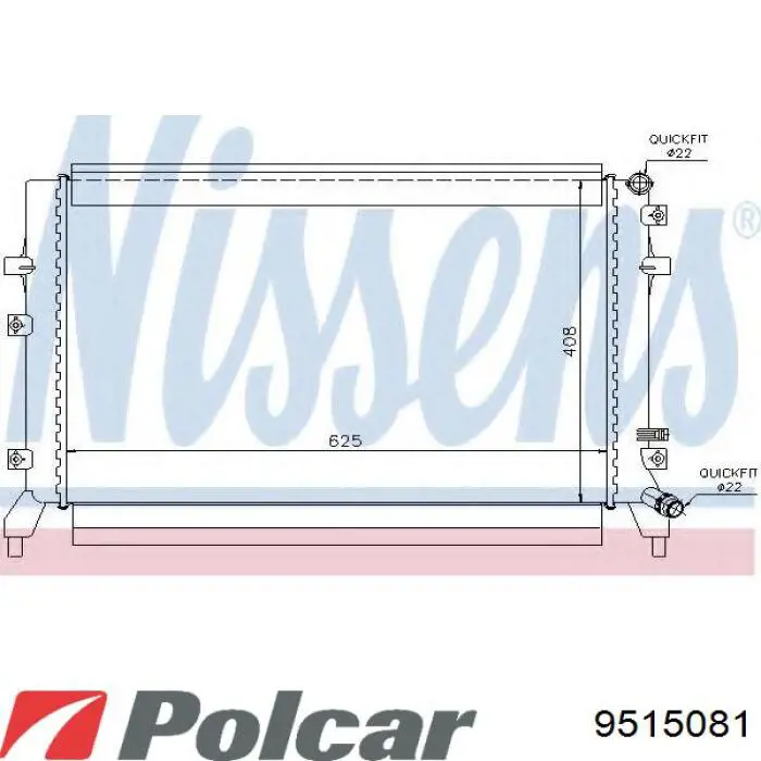 Купити 9515081 Polcar Радіатор двигуна