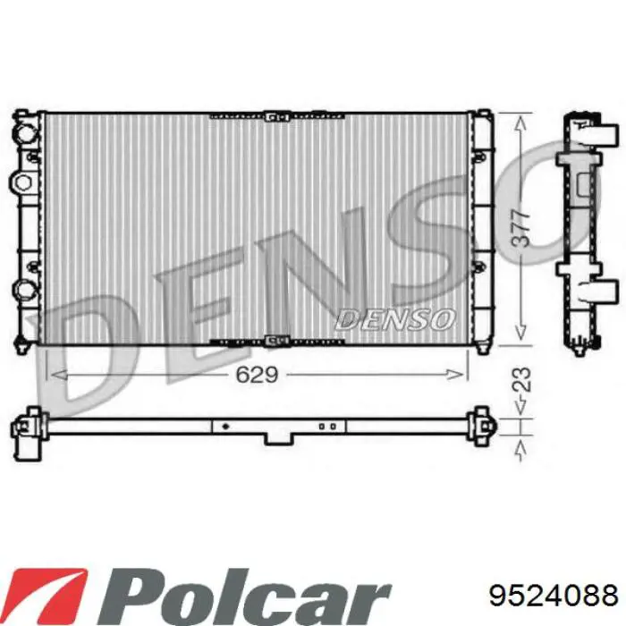 Радіатор 9524088 Polcar