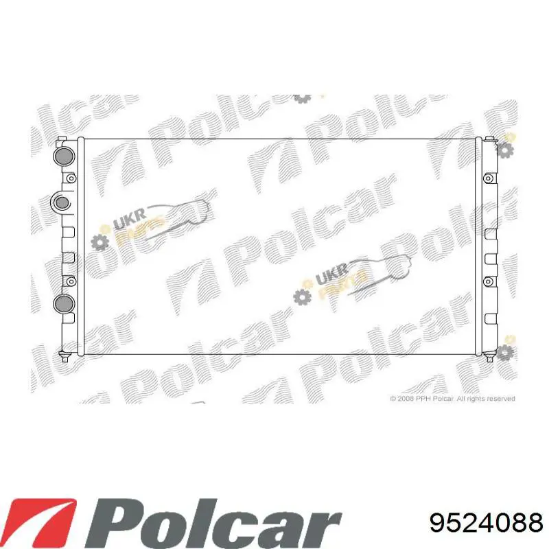 Радіатор охолодження двигуна 9524088 Polcar