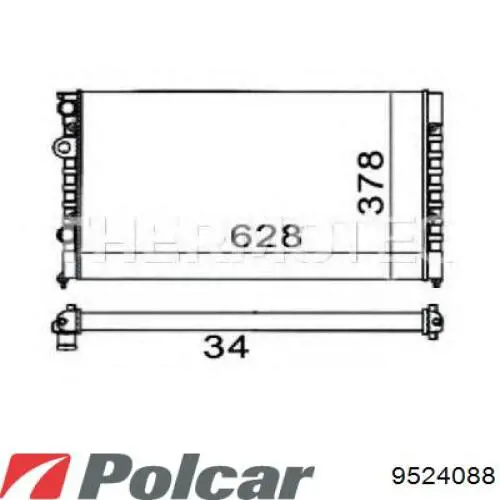 9524088 Polcar Радіатор охолодження двигуна