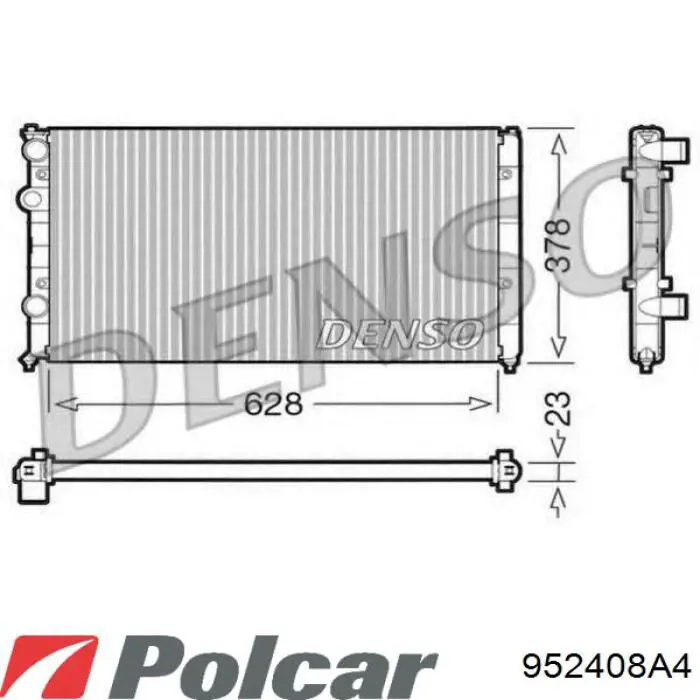 952408A4 Polcar радіатор охолодження двигуна
