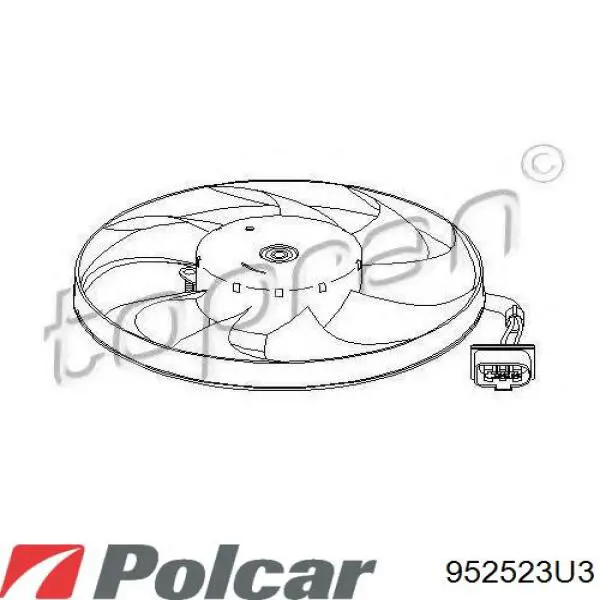 Купити 710007 Maxgear Електровентилятор охолодження в зборі (двигун + крильчатка)
