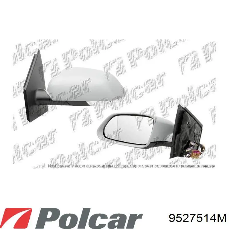 Ліве бічне дзеркало Polcar 9527514M ціна, від 40.42 USD
