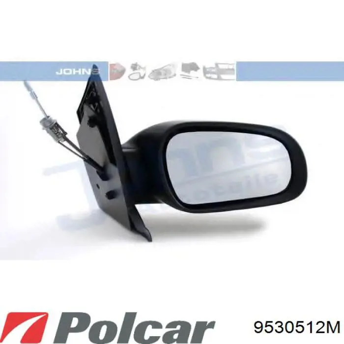 Ліве бічне дзеркало Polcar 9530511M ціна, від 33.58 USD