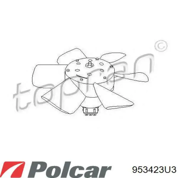 953423U3 Polcar Вентилятор системи охолодження правий
