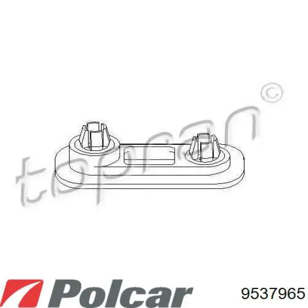 Кронштейн бампера заднього, зовнішній 9537965 Polcar