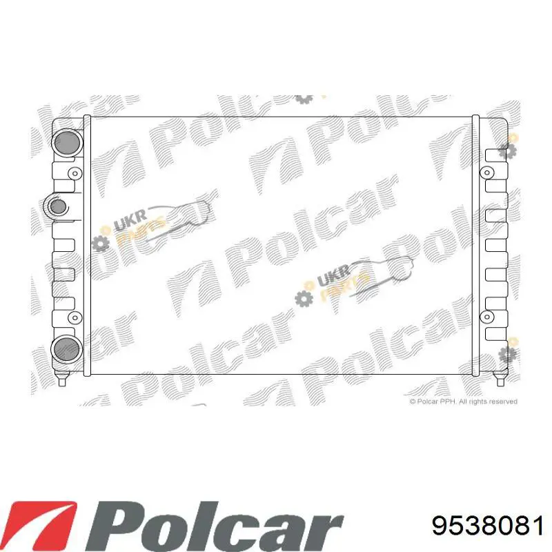 9538081 Polcar радіатор охолодження двигуна