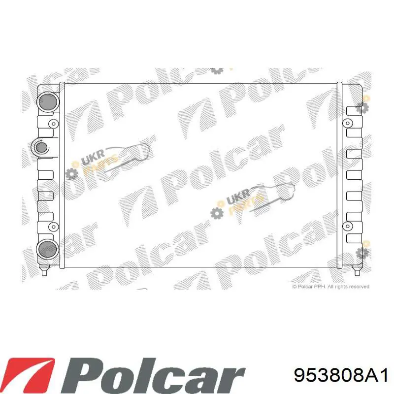 Радіатор основний Polcar 953808A1 ціна, від 28.37 USD