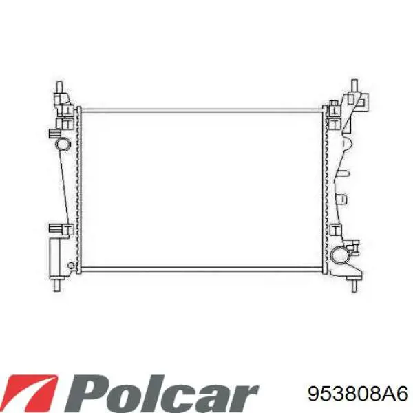 953808A6 Polcar радіатор охолодження двигуна