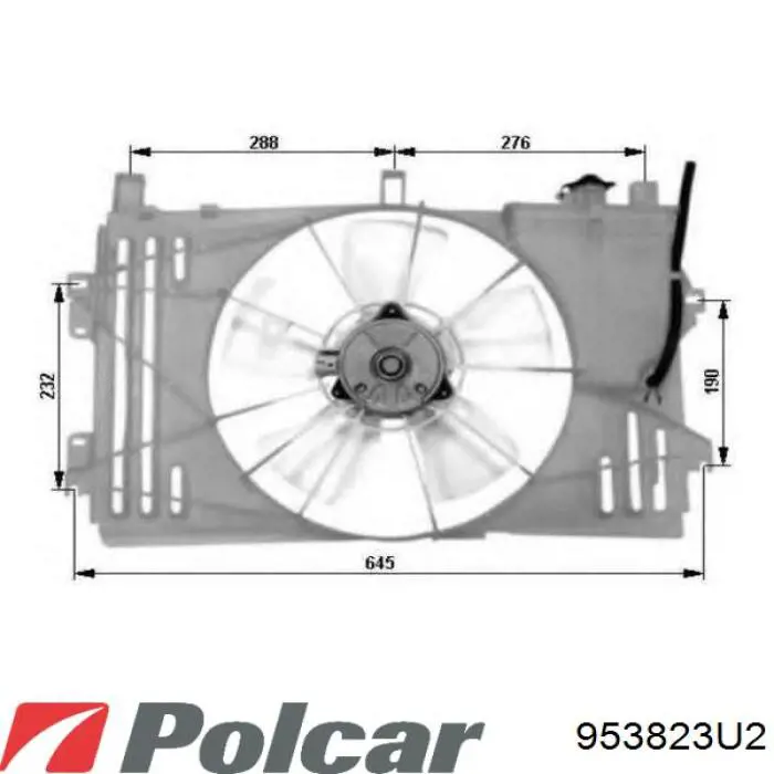 Купити 953823U2 Polcar Вентилятор/крильчатка радіатора охолодження