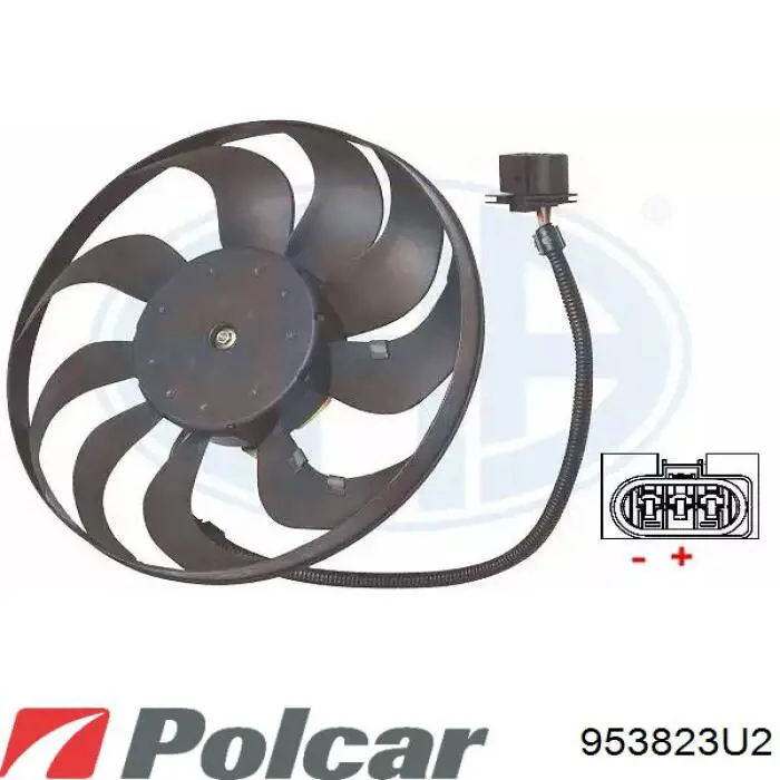 Вентилятор радіатора кондиціонера Polcar 953823U2