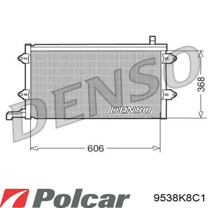 Радіатор кондиціонера 9538K8C1 Polcar