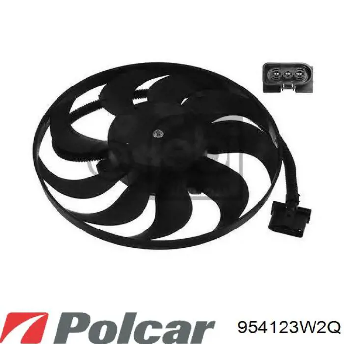 Дифузор радіатора охолодження, в зборі з двигуном і крильчаткою Polcar 954123W2Q ціна, від 188.30 USD