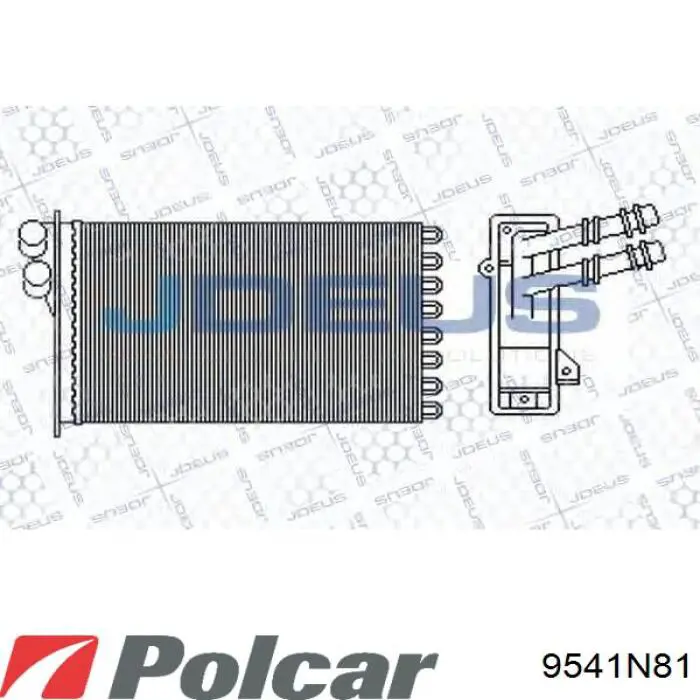 Радіатор пічки (обігрівача) Polcar 9541N81 ціна, від 12.63 USD