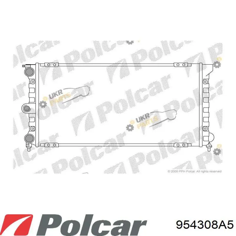 Купити 954308A5 Polcar Радіатор двигуна