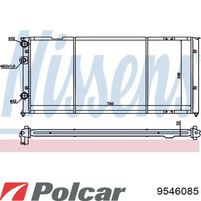 Радіатор охолодження Thermotec D7W047TT