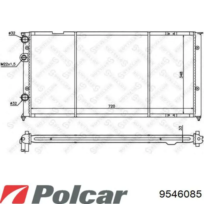 D7W047TT Thermotec Радіатор охолодження двигуна
