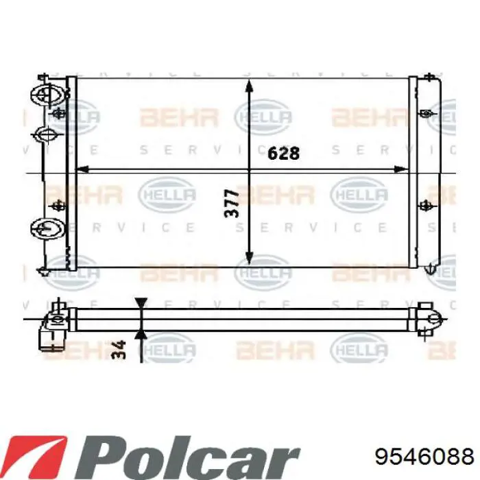 Радіатор 9546088 Polcar
