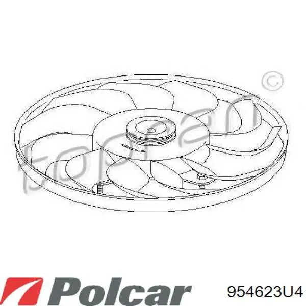 Вентилятор охолодження радіатора 954623U4 Polcar