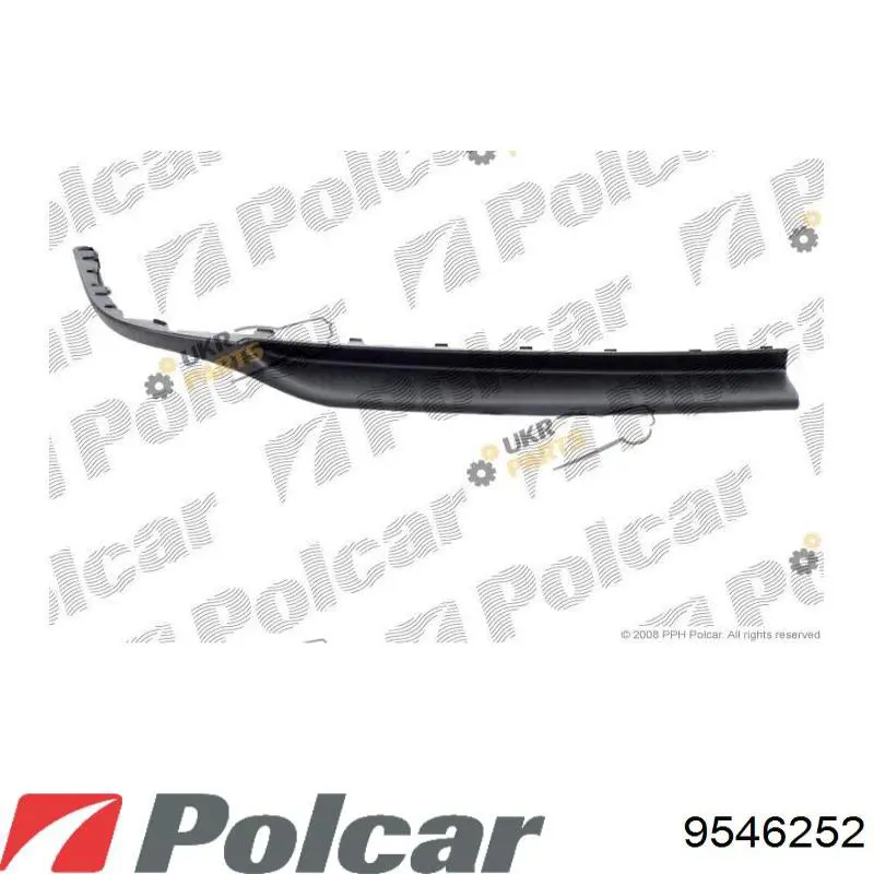 9546252 Polcar Спойлер переднього бампера, правий