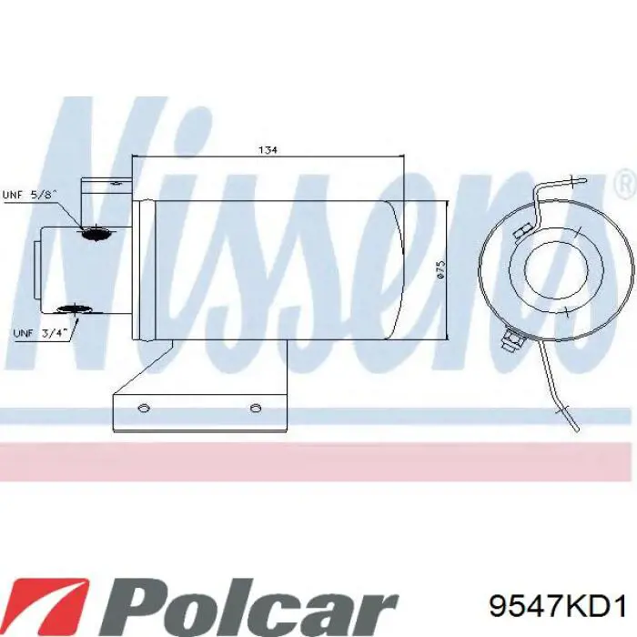 Ресивер-осушувач кондиціонера Tempest TP6195053 ціна, від 22.34 USD