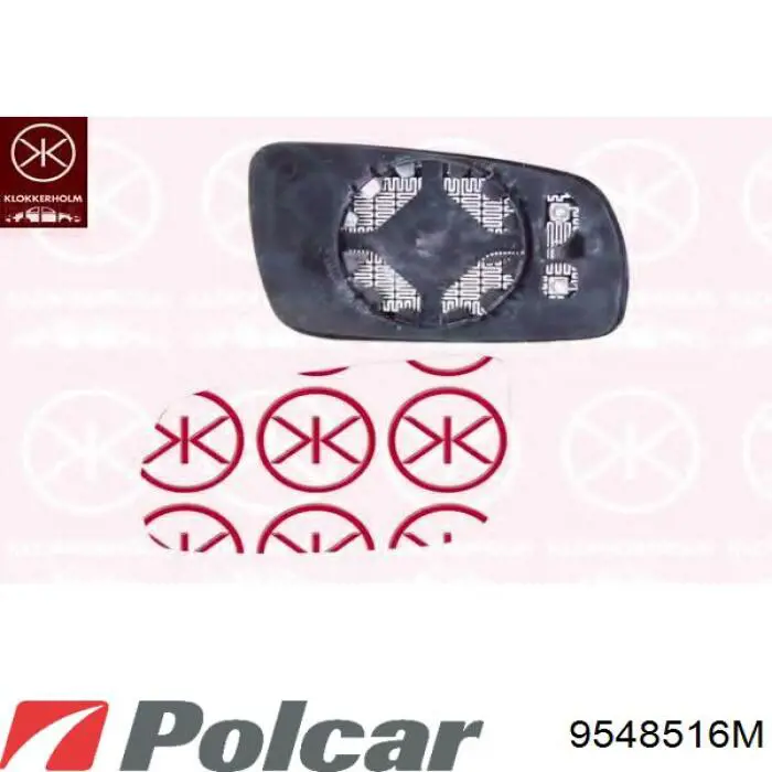 Ліве бокове дзеркало 9548516M Polcar