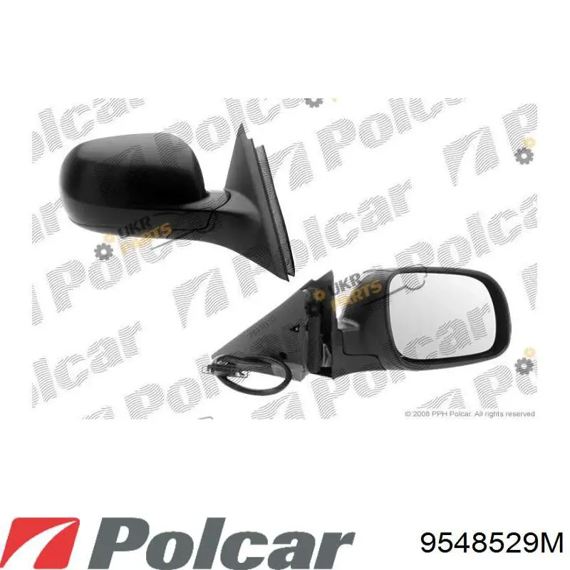 Праве бічне дзеркало Polcar 9548529M ціна, від 25.34 USD