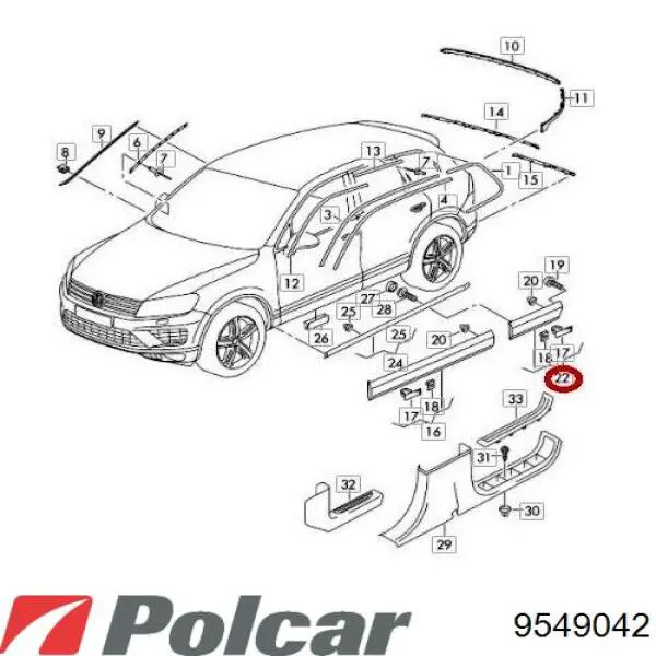 Панель передня Polcar 9549042 ціна, від 64.44 USD