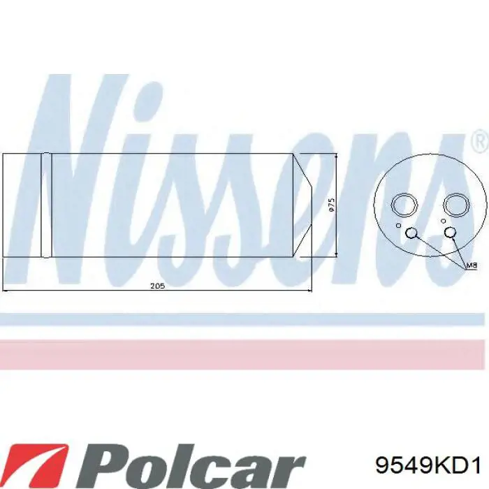 Ресивер-осушувач кондиціонера 9549KD1 Polcar