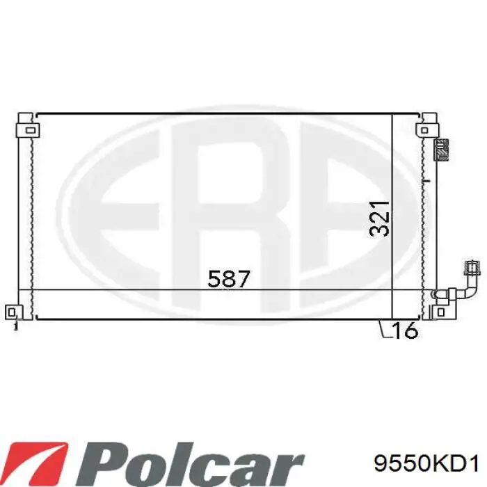 Ресивер-осушувач кондиціонера 9550KD1 Polcar