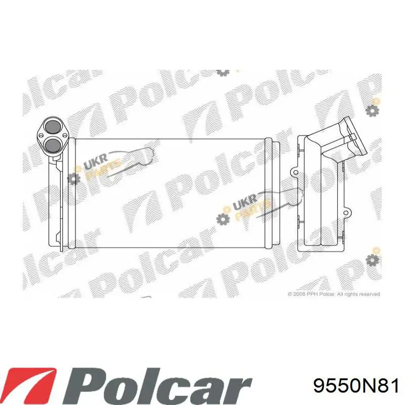 Радіатор пічки (обігрівача) 9550N81 Polcar