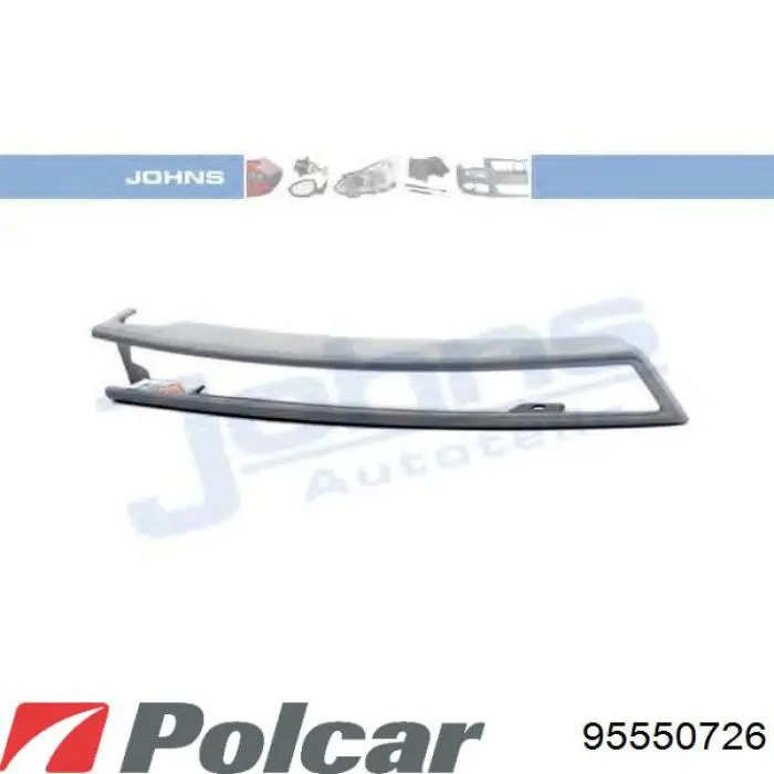 95550726 Polcar Молдинг переднього бампера, правий