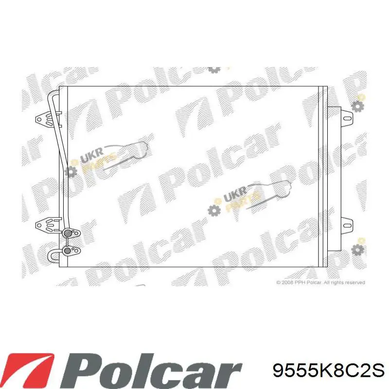 Конденсатор кондиціонера Polcar 9555K8C2S ціна, від 66.32 USD